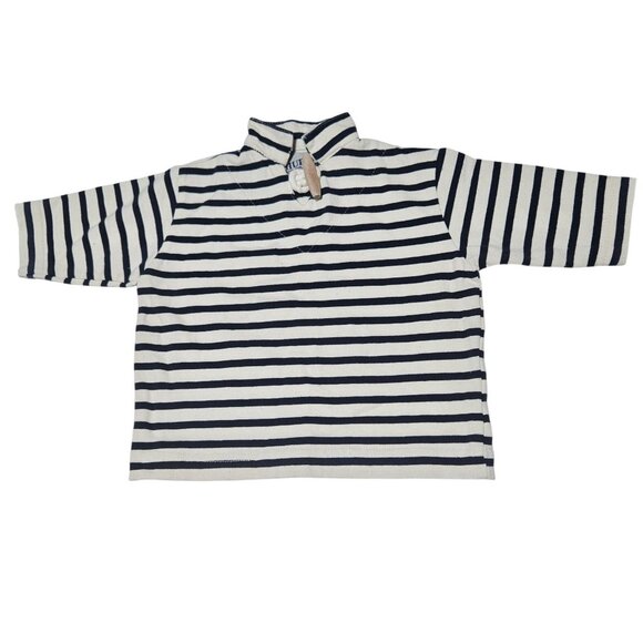 Hublot Striped Nautical Long Sleeve Shirt Infant Size 12 Months White Navy - Picture 1 of 5